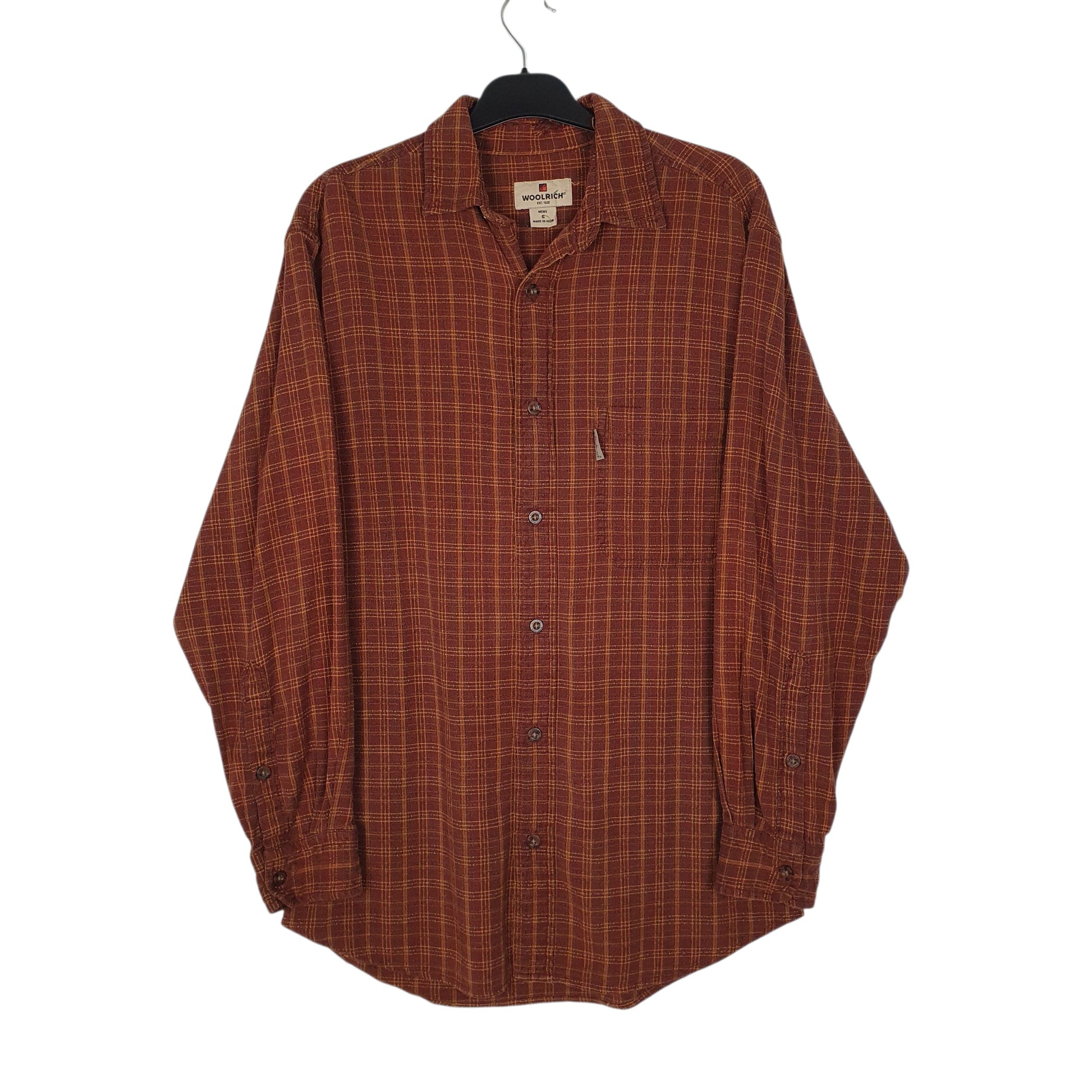 Mens Brown Woolrich  Long Sleeve Shirt
