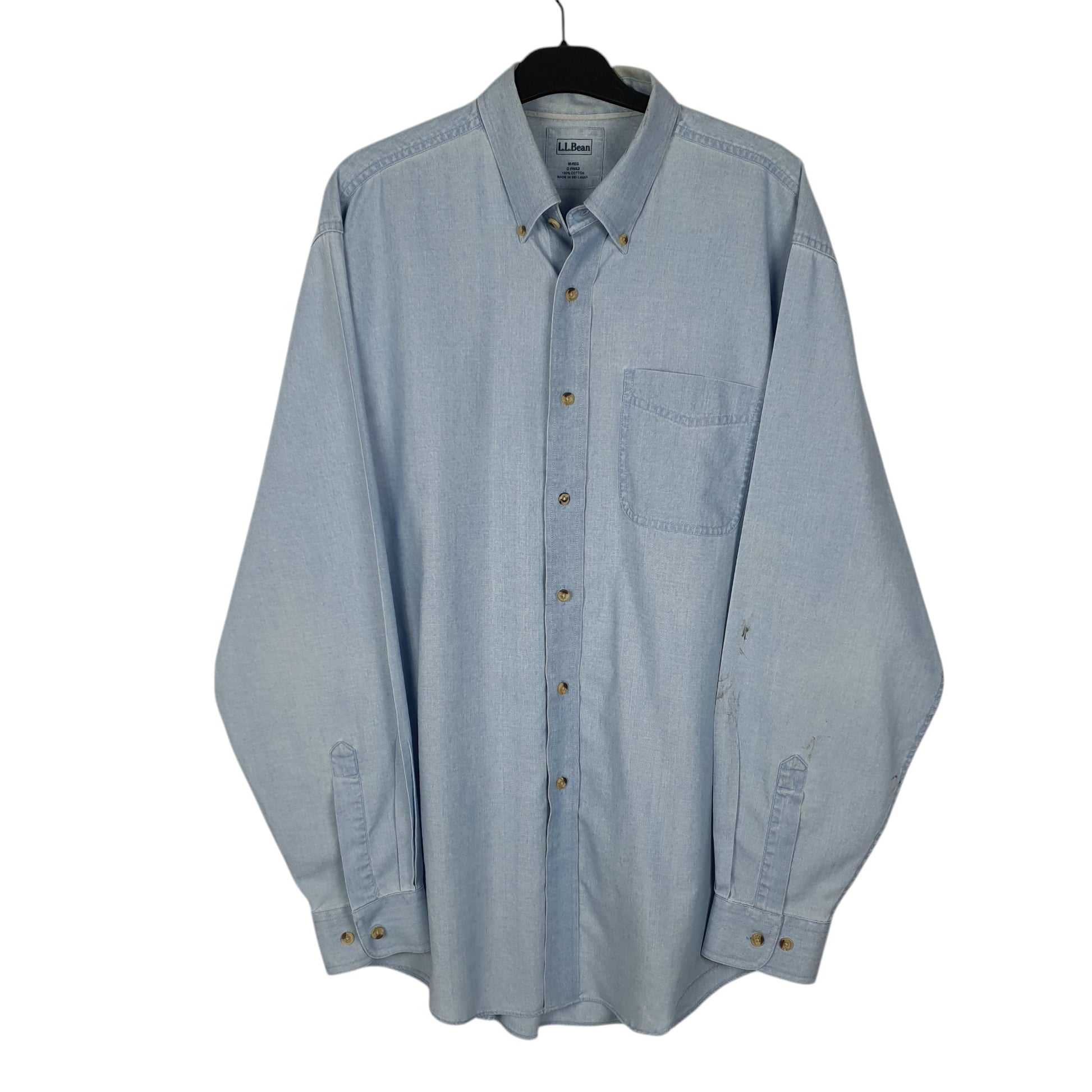 Mens Blue L.L.Bean  Long Sleeve Shirt