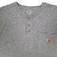 Mens Grey Carhartt Henley  T Shirt