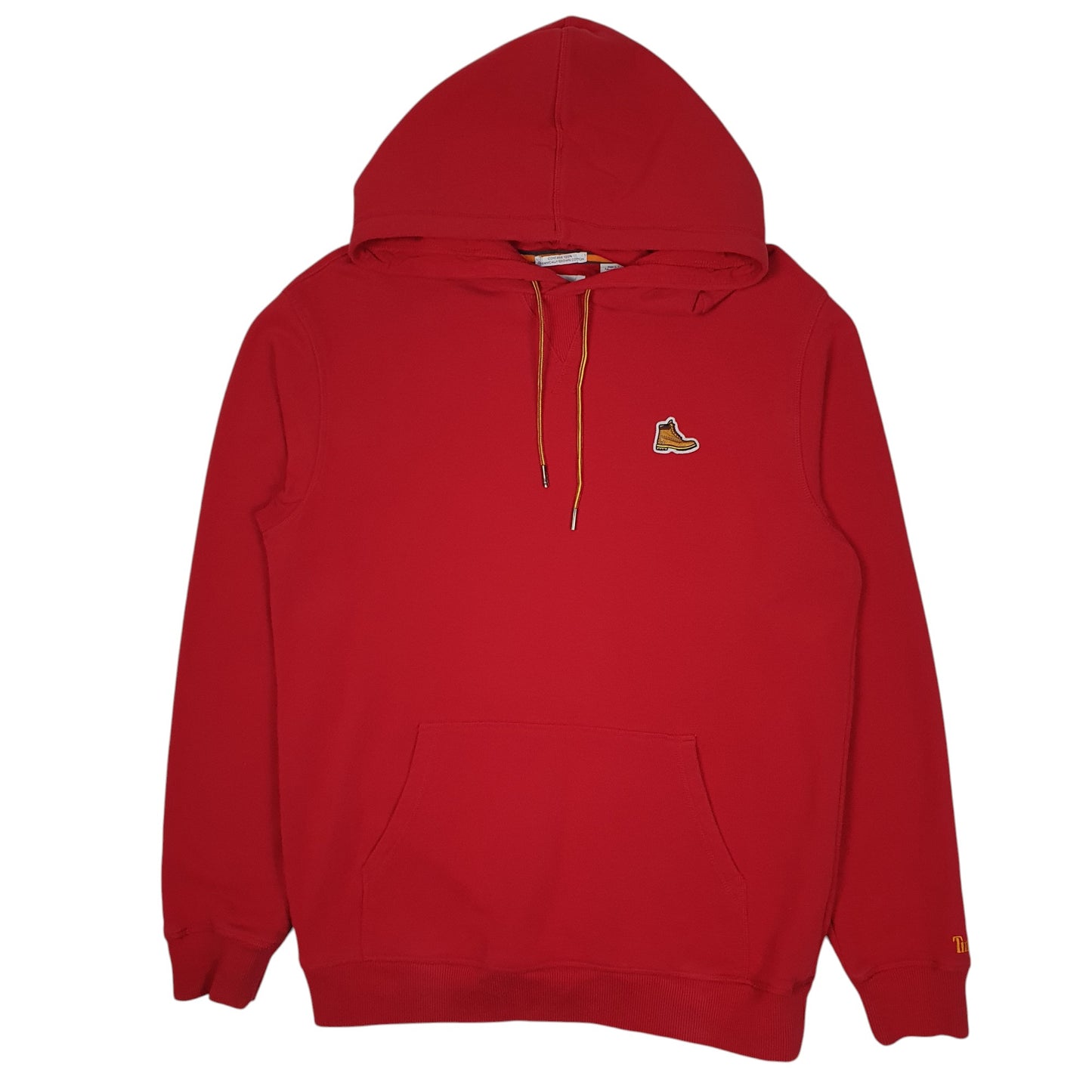 Mens Red Timberland Organic Hoodie Jumper
