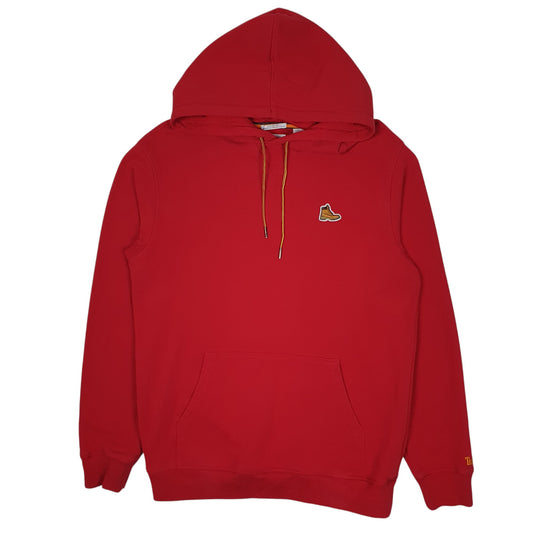 Mens Red Timberland Organic Hoodie Jumper