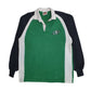 Mens Green Barbarian Rugby Long Sleeve Polo Shirt