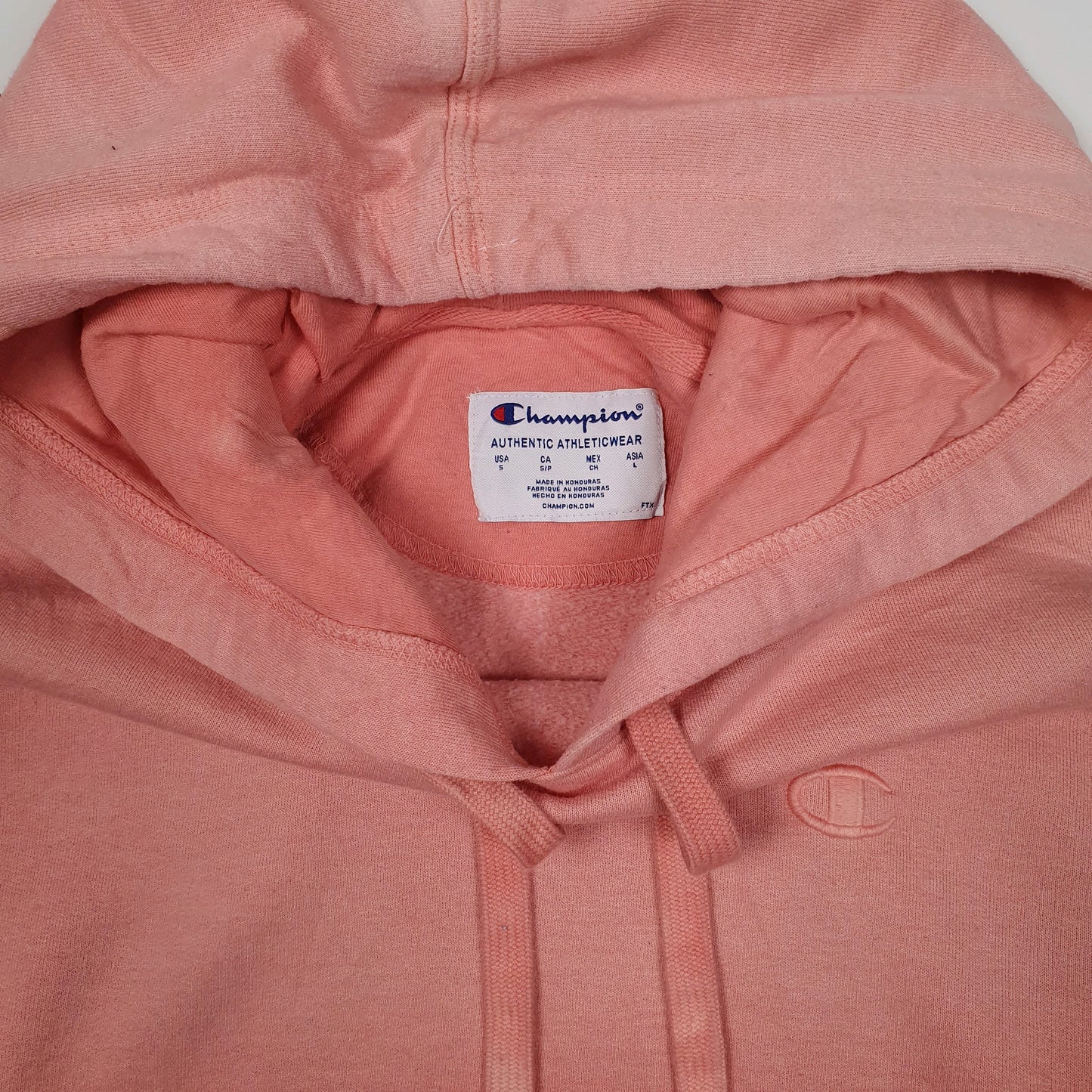 Mens Pink Champion  Hoodie Jumper