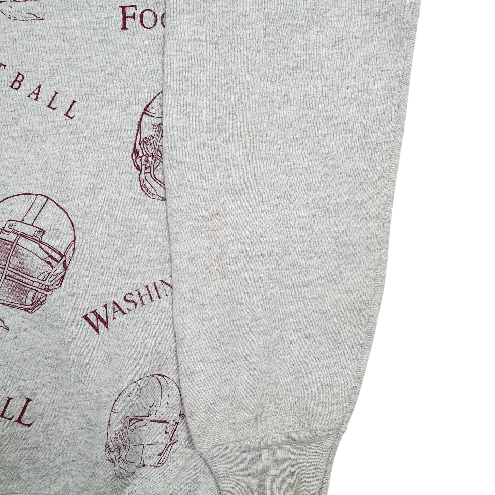 Mens Grey Fruit Of The Loom Vintage 90s Made In USA Hoodie Jumper