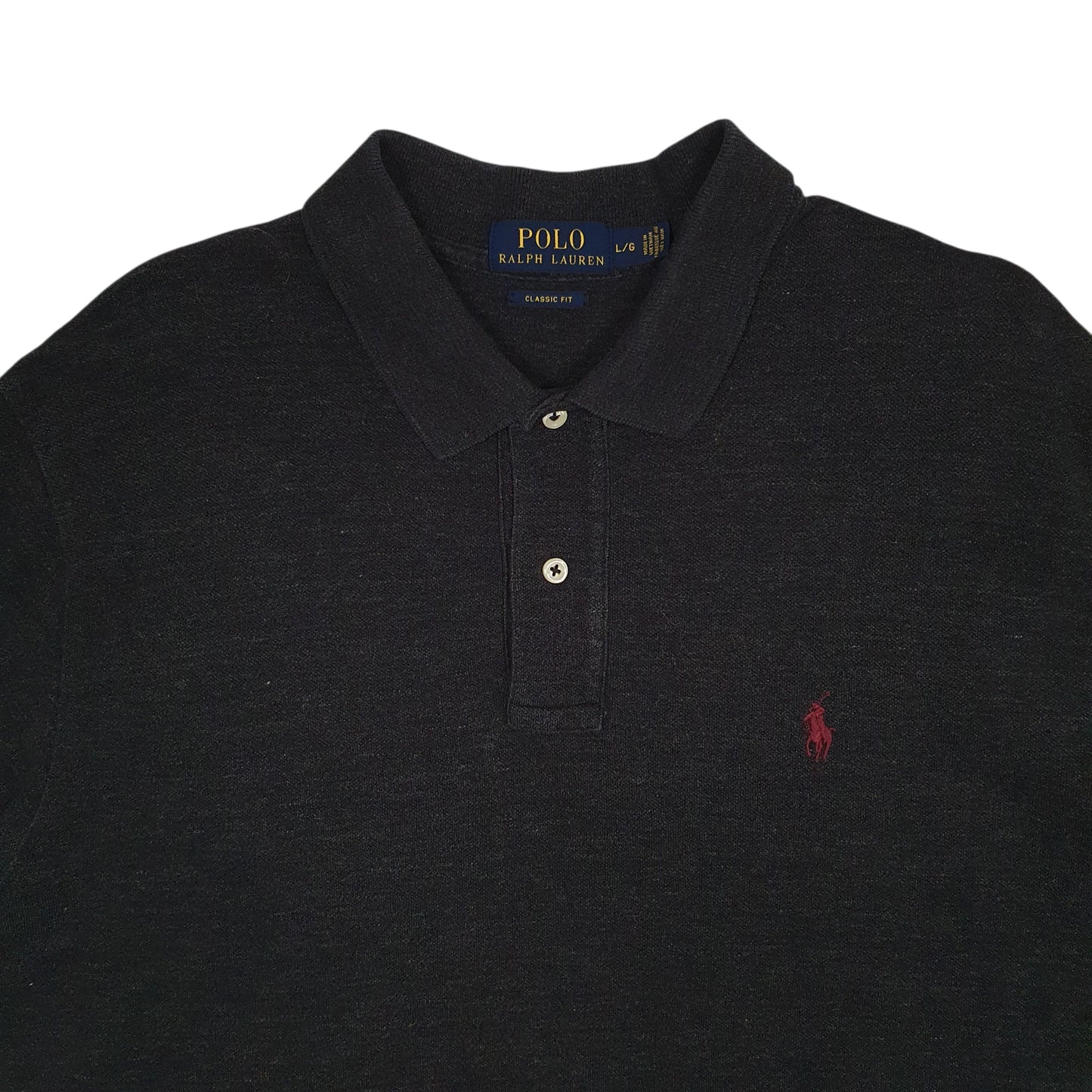 Mens Grey Polo Ralph Lauren Classic Fit  Polo Shirt