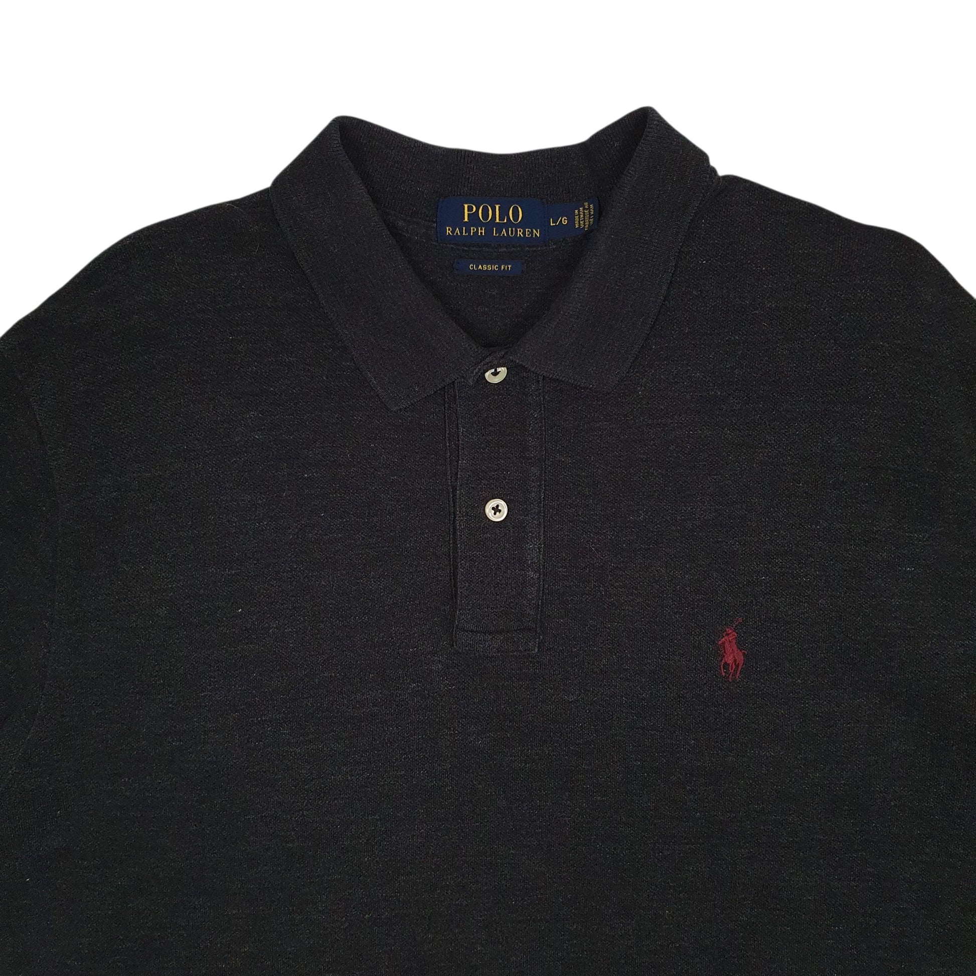 Mens Grey Polo Ralph Lauren Classic Fit  Polo Shirt