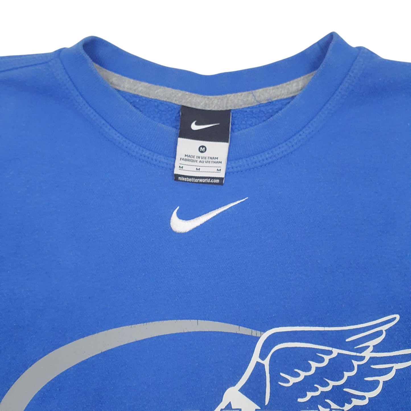 Mens Blue Nike Pullman Track & Run Crewneck Jumper