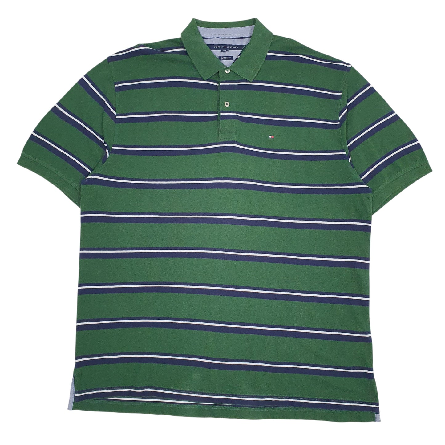 Mens Green Tommy Hilfiger  Short Sleeve Polo Shirt