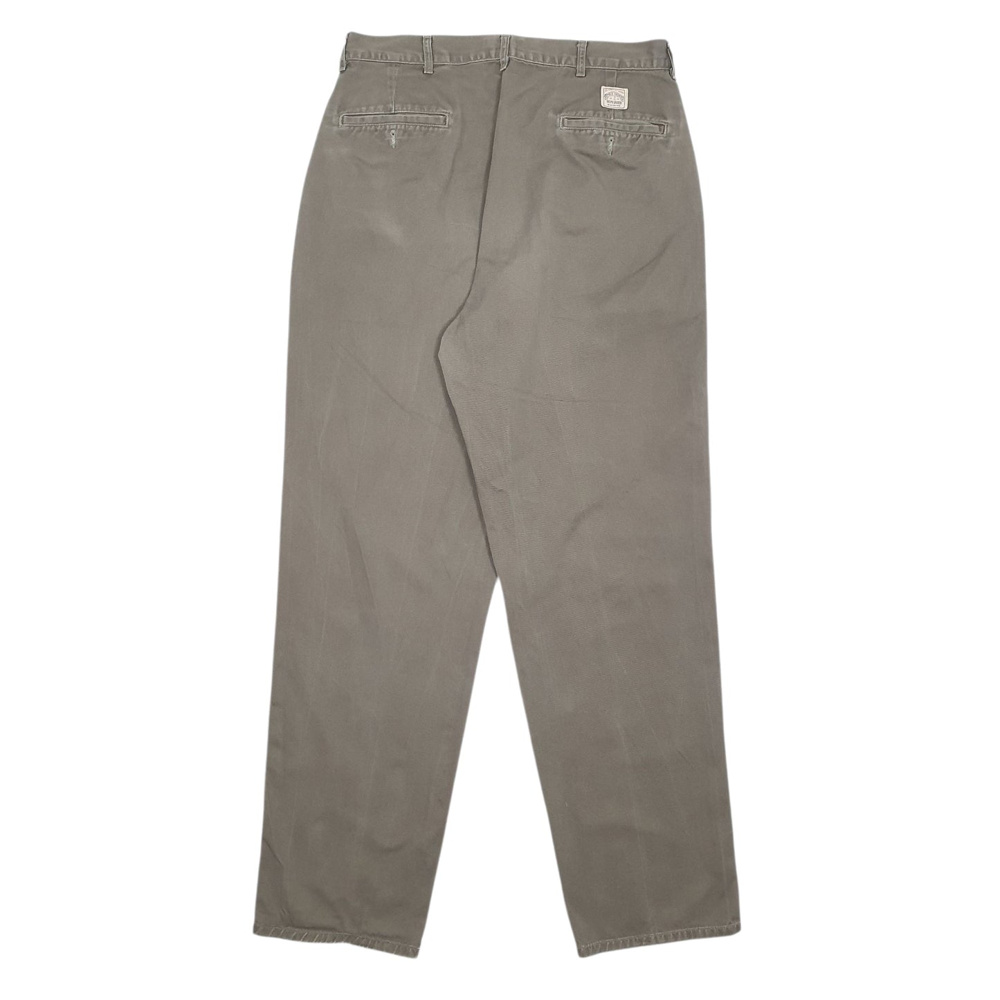 Mens Grey Polo Ralph Lauren Vintage 90s Made In USA Pleated  Trousers