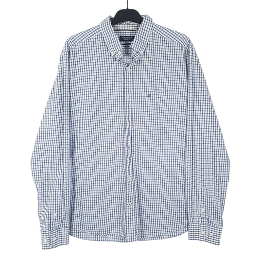 Mens Blue Nautica  Long Sleeve Shirt