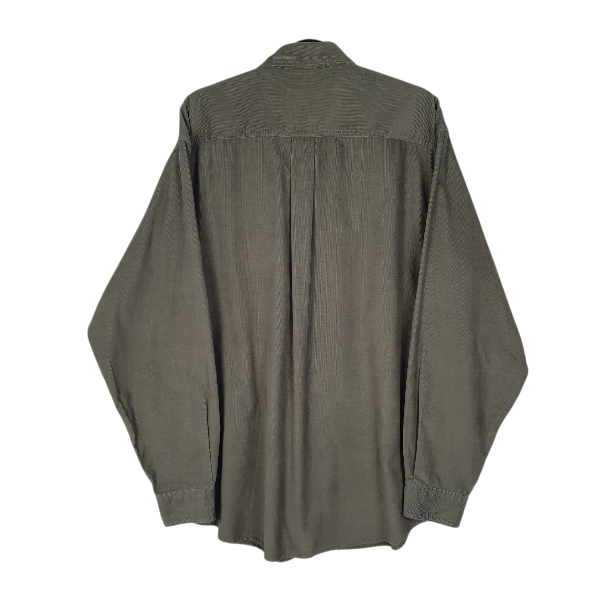 Mens Green L.L.Bean Corduroy  Shirt