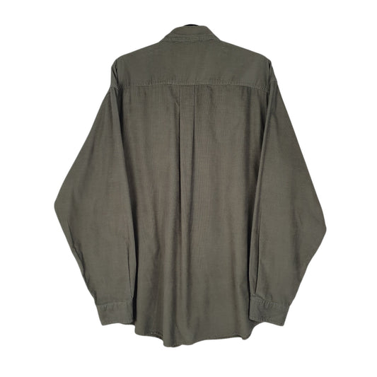 Mens Green L.L.Bean Corduroy  Shirt