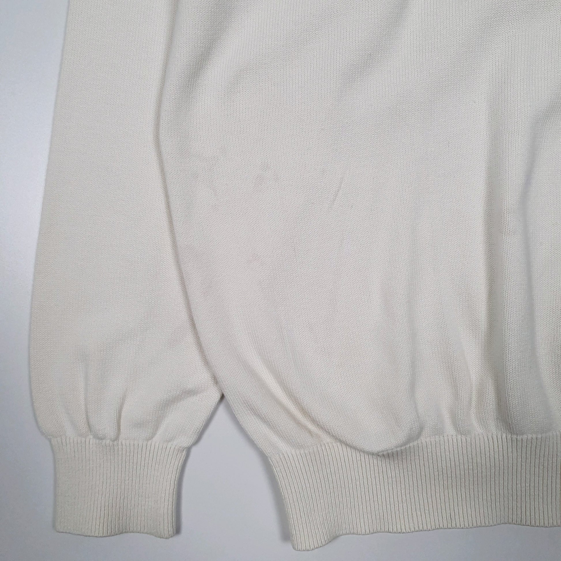 Mens White Tommy Hilfiger Vintage 00s Golf Crewneck Jumper