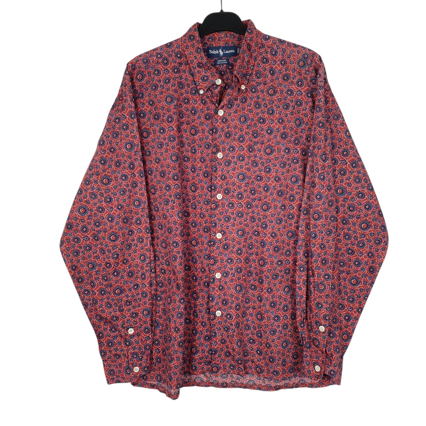 Mens Red Ralph Lauren Paisley Greggor Long Sleeve Shirt