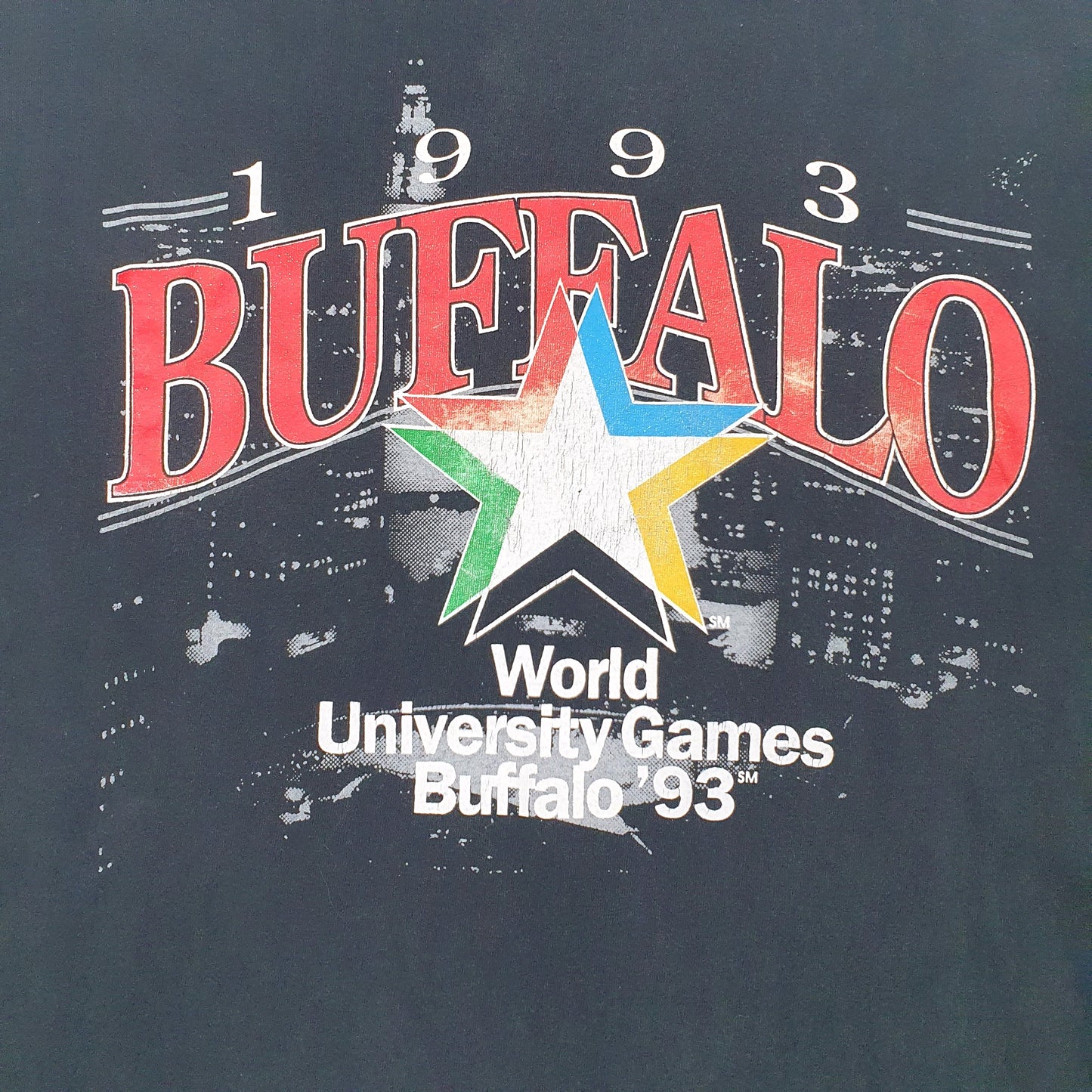 Mens Black Trench Single Stitch Vintage 90s  T Shirt