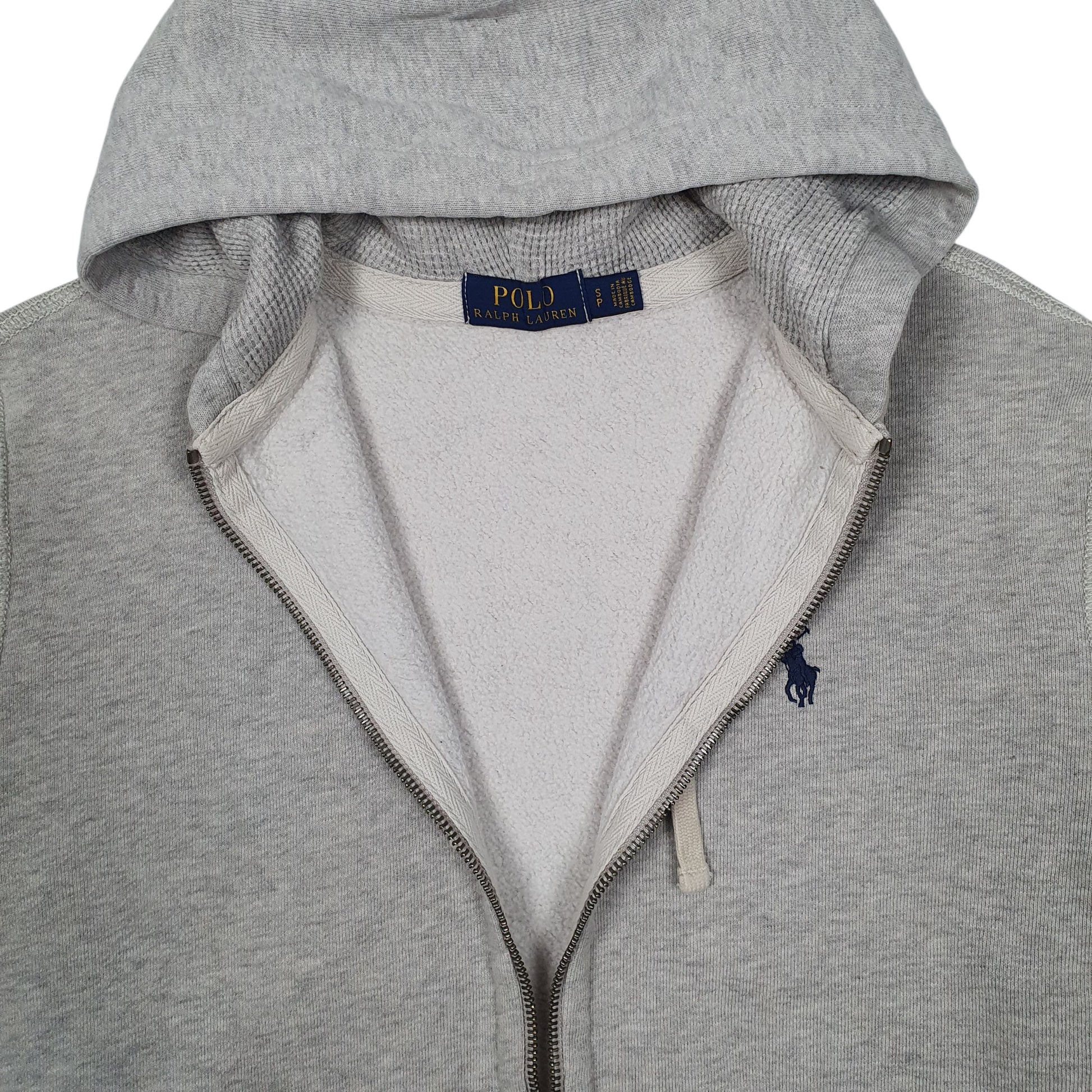 Mens Grey Polo Ralph Lauren Hoodie Full Zip Jumper