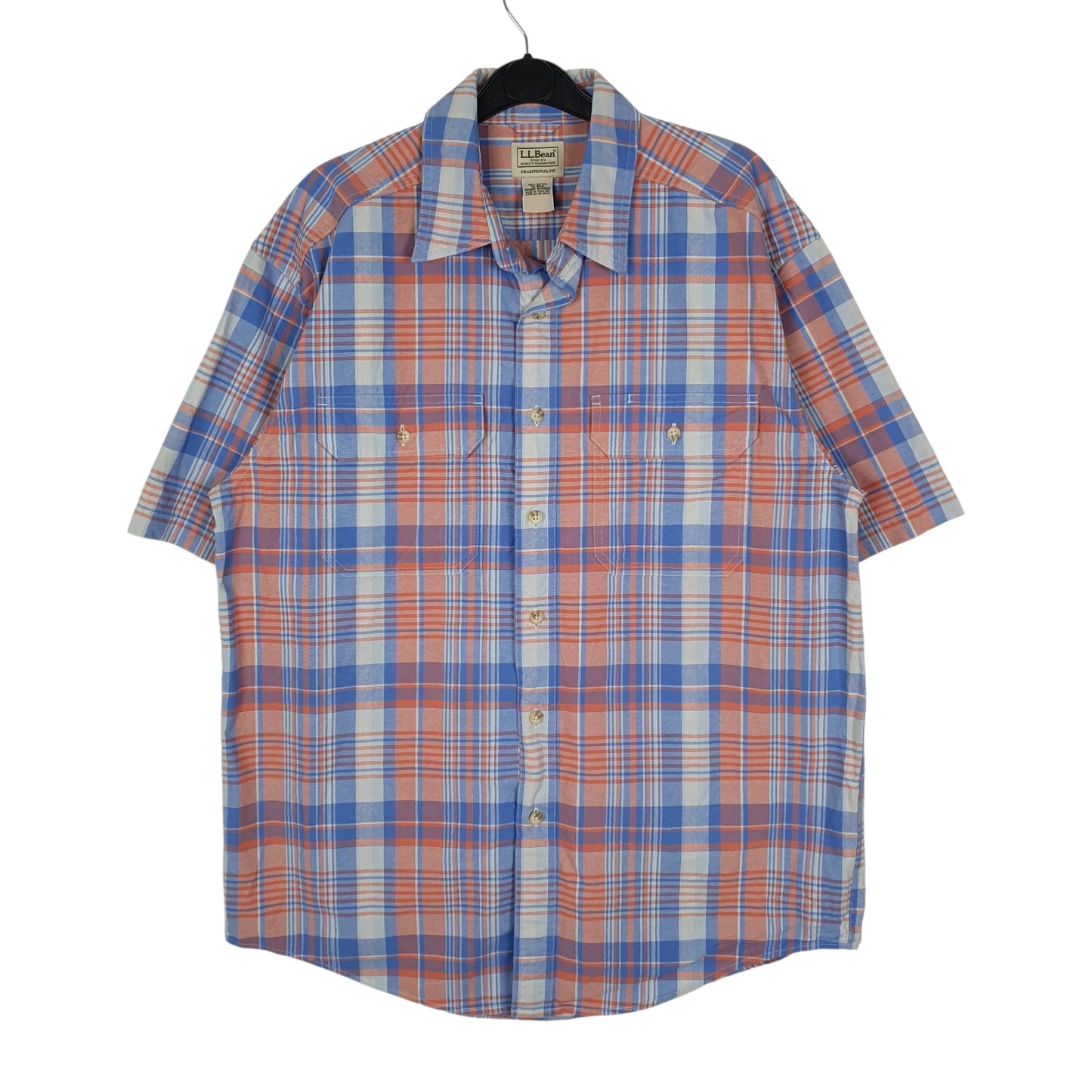 Mens Blue L.L.Bean  Short Sleeve Shirt