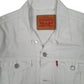 Mens White Levis Type 3 Trucker Crewneck Coat
