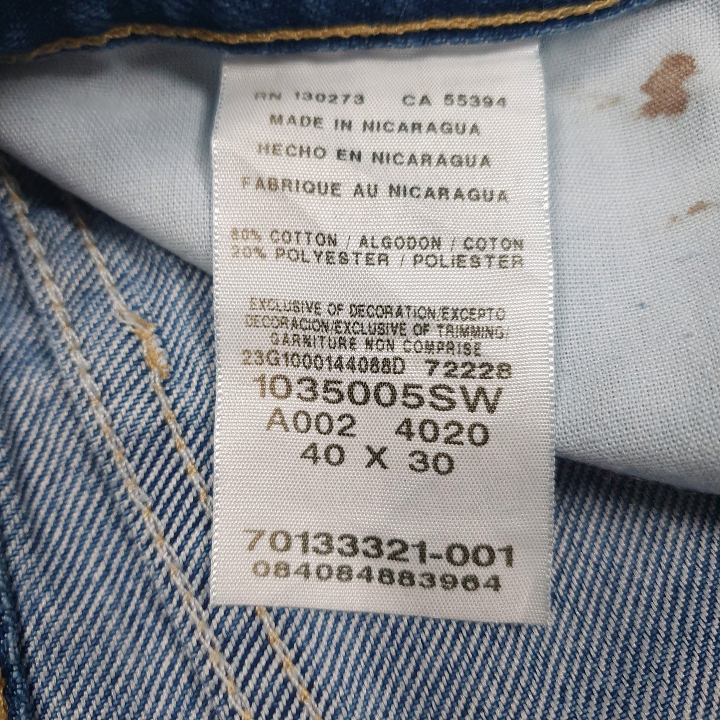 Mens Blue Wrangler Rugged Wear  Jeans