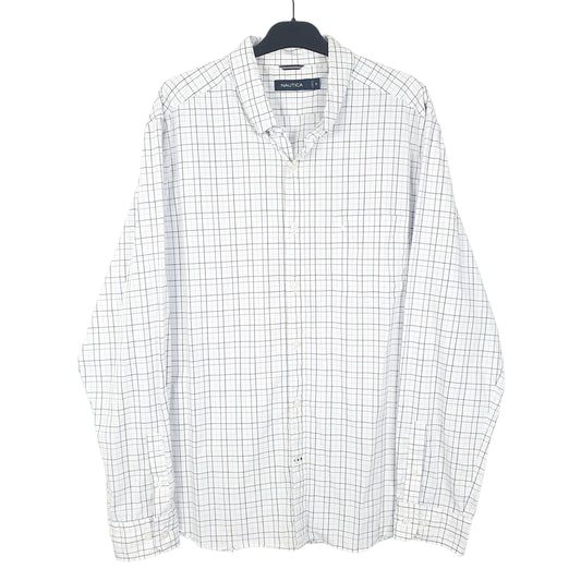 Mens White Nautica  Long Sleeve Shirt