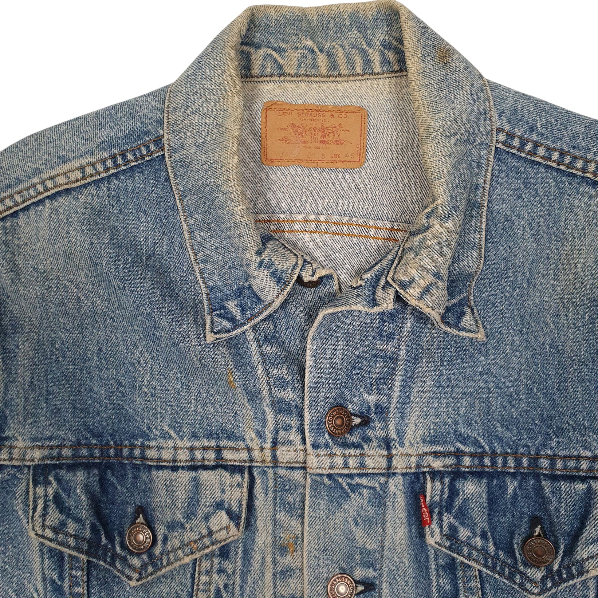 Mens Blue Levis Type 3 Trucker Vintage 1980s  Coat