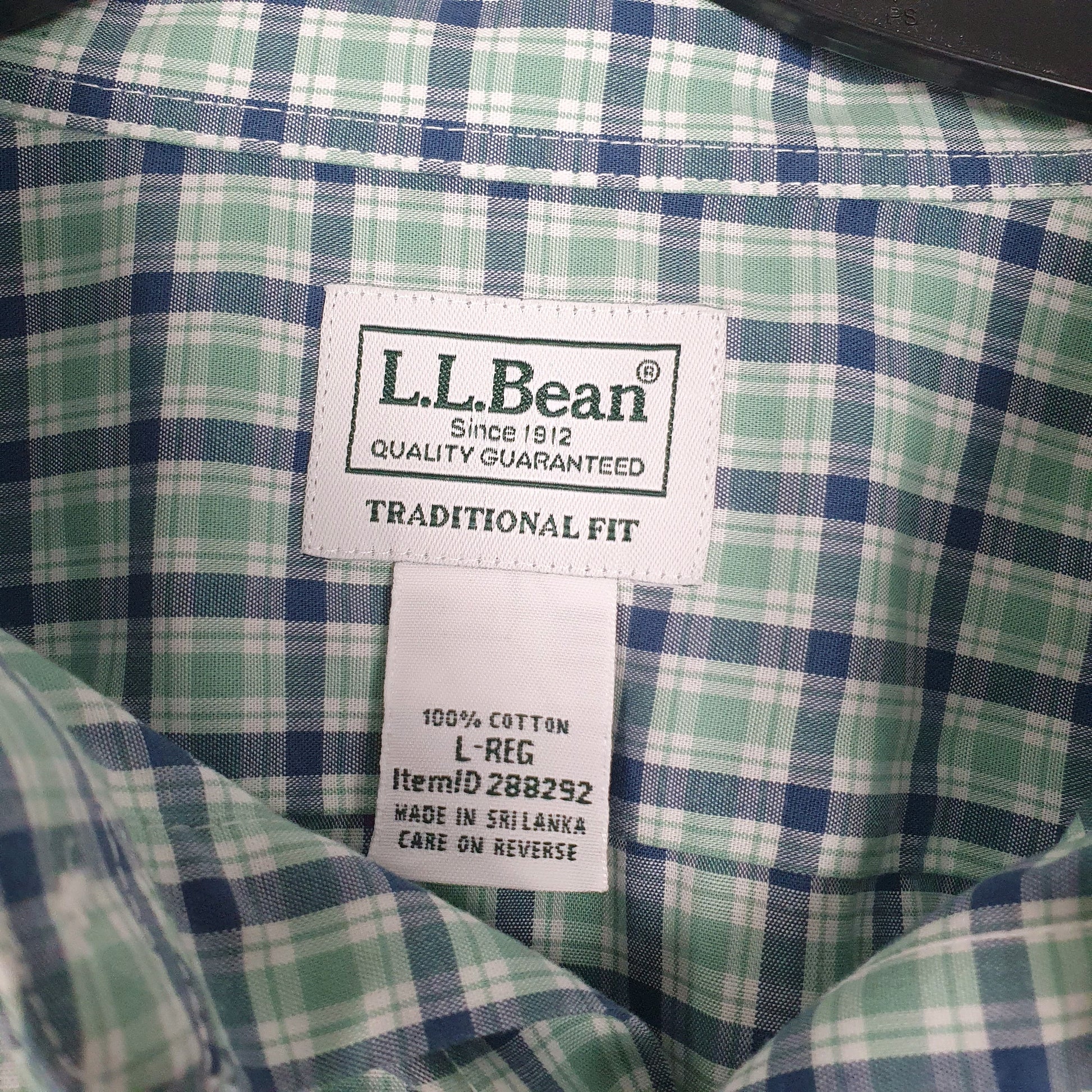 Mens Green L.L.Bean   Shirt
