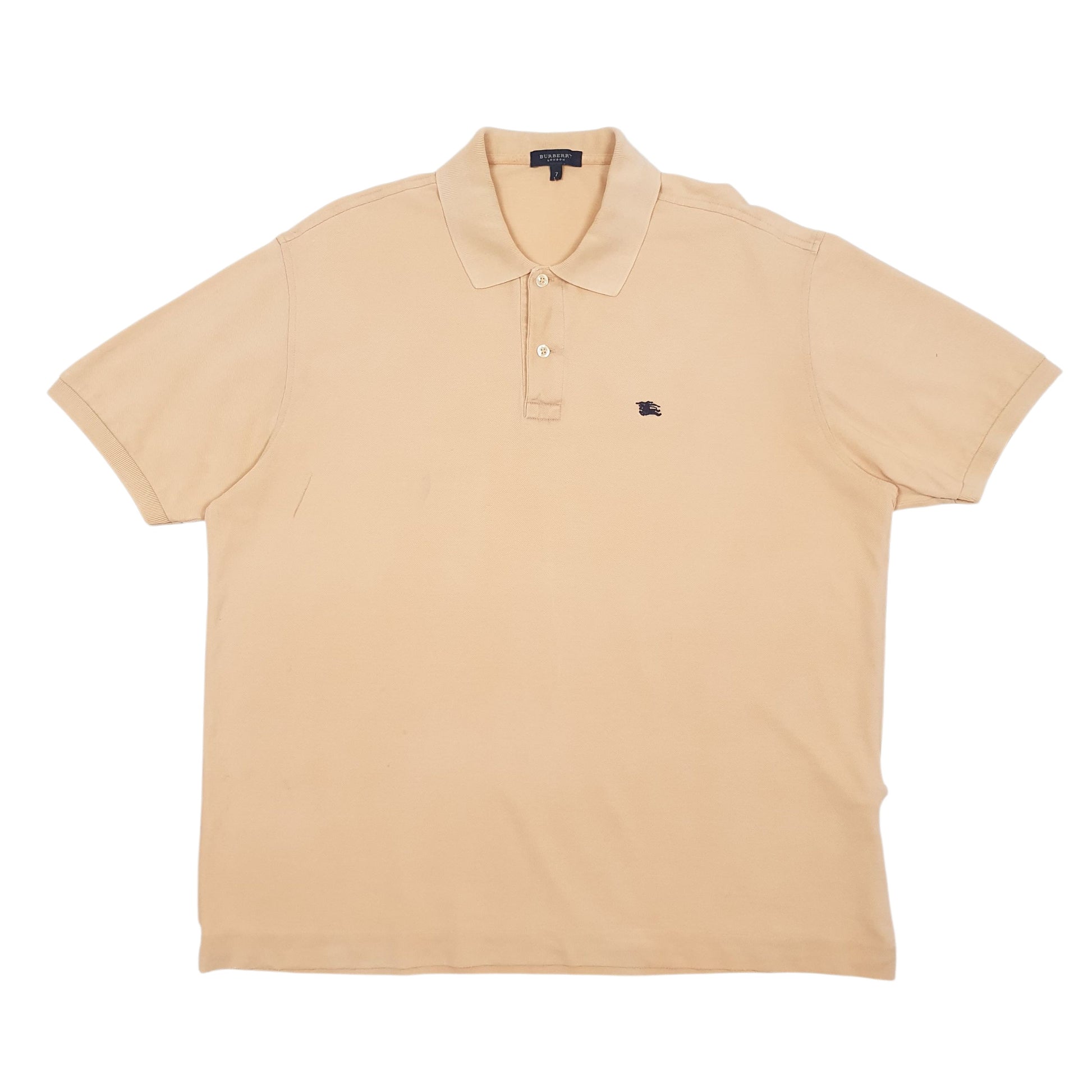Mens Orange Burberry  Short Sleeve Polo Shirt