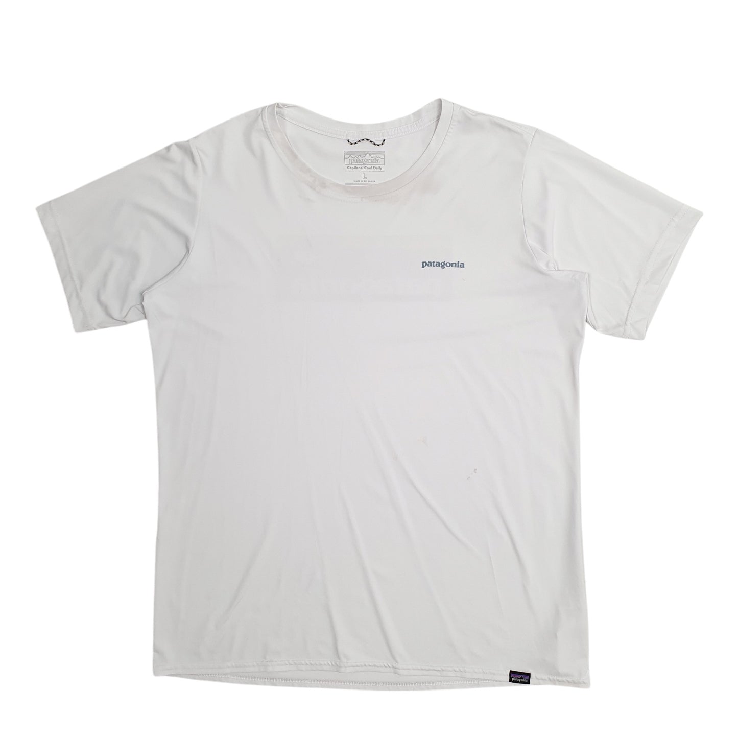 Mens White Patagonia Capilene Cool Daily Short Sleeve T Shirt
