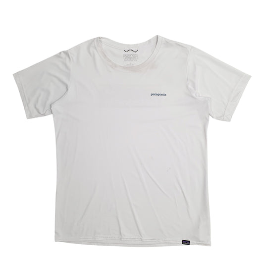 Mens White Patagonia Capilene Cool Daily Short Sleeve T Shirt