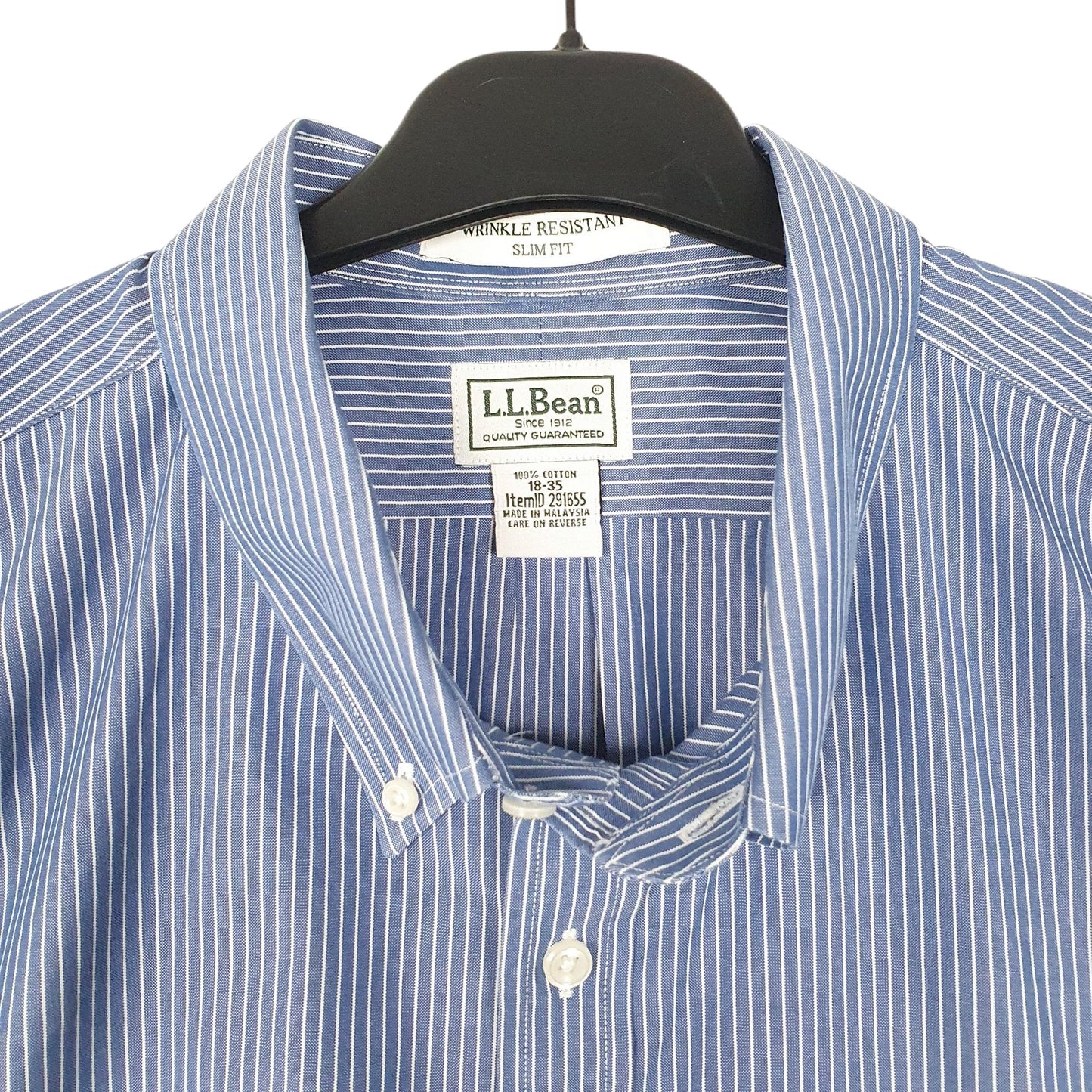 Mens Blue L.L.Bean Slim Fit  Shirt