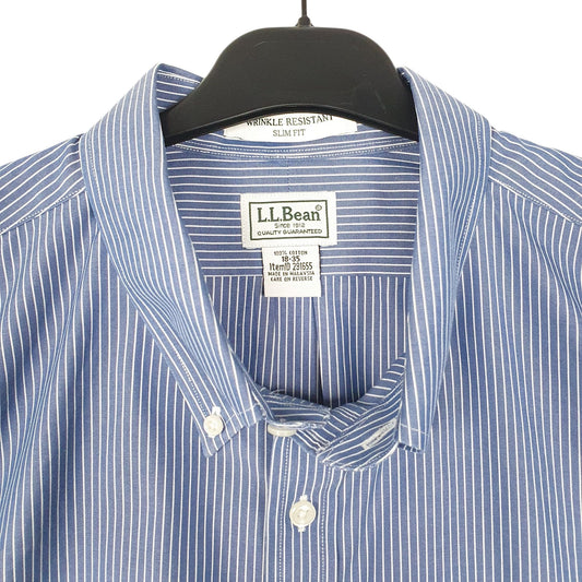 Mens Blue L.L.Bean Slim Fit  Shirt