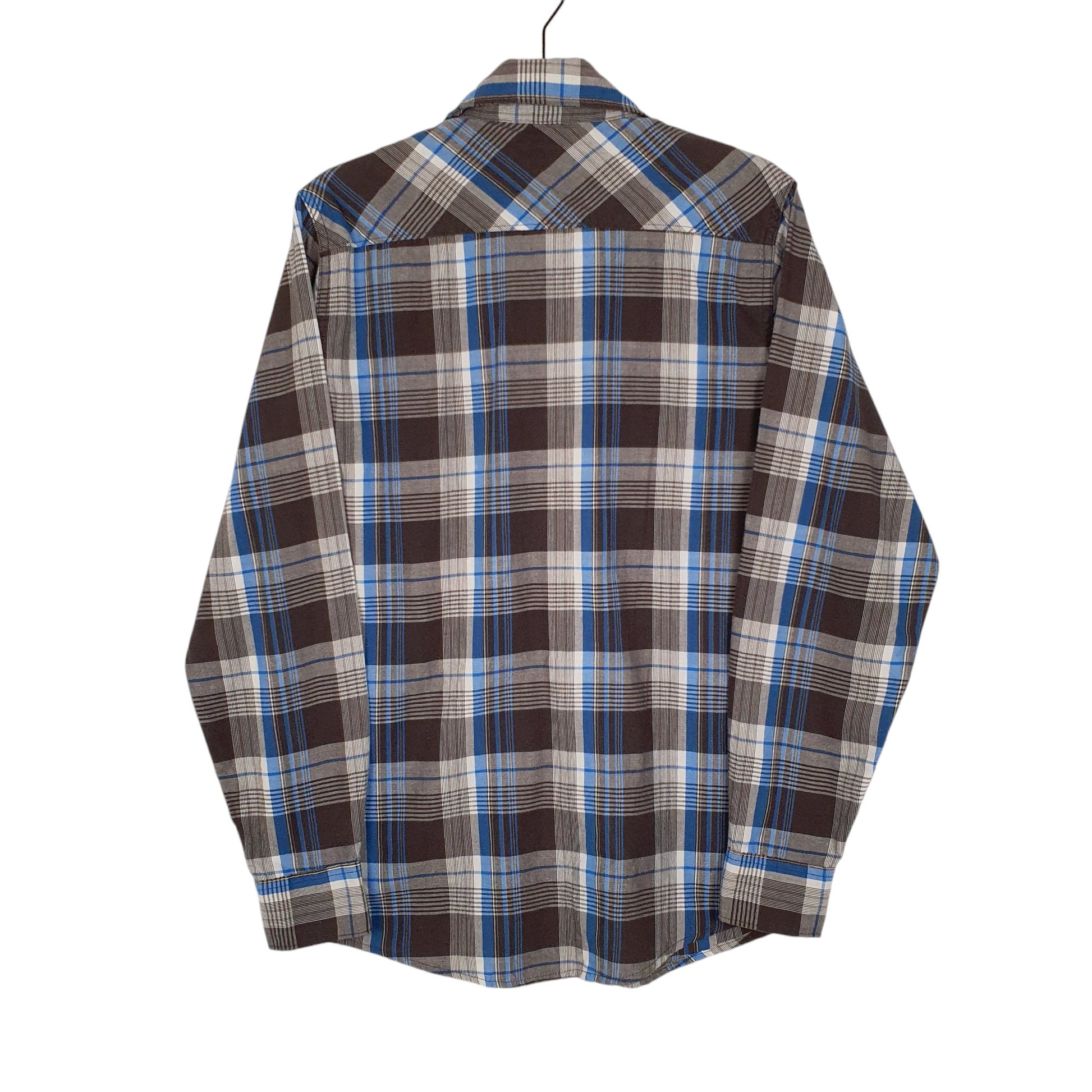 Mens Grey Wrangler Pearl Snap Rodeo  Shirt