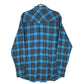 Mens Blue Wrangler Peael Snap Wrancher  Shirt