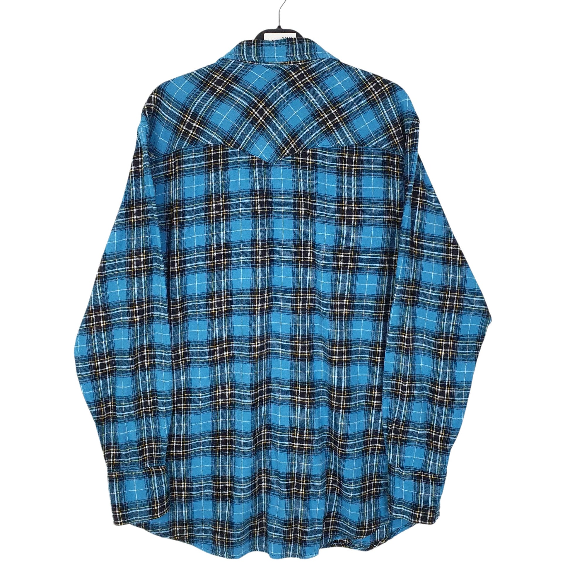 Mens Blue Wrangler Peael Snap Wrancher  Shirt