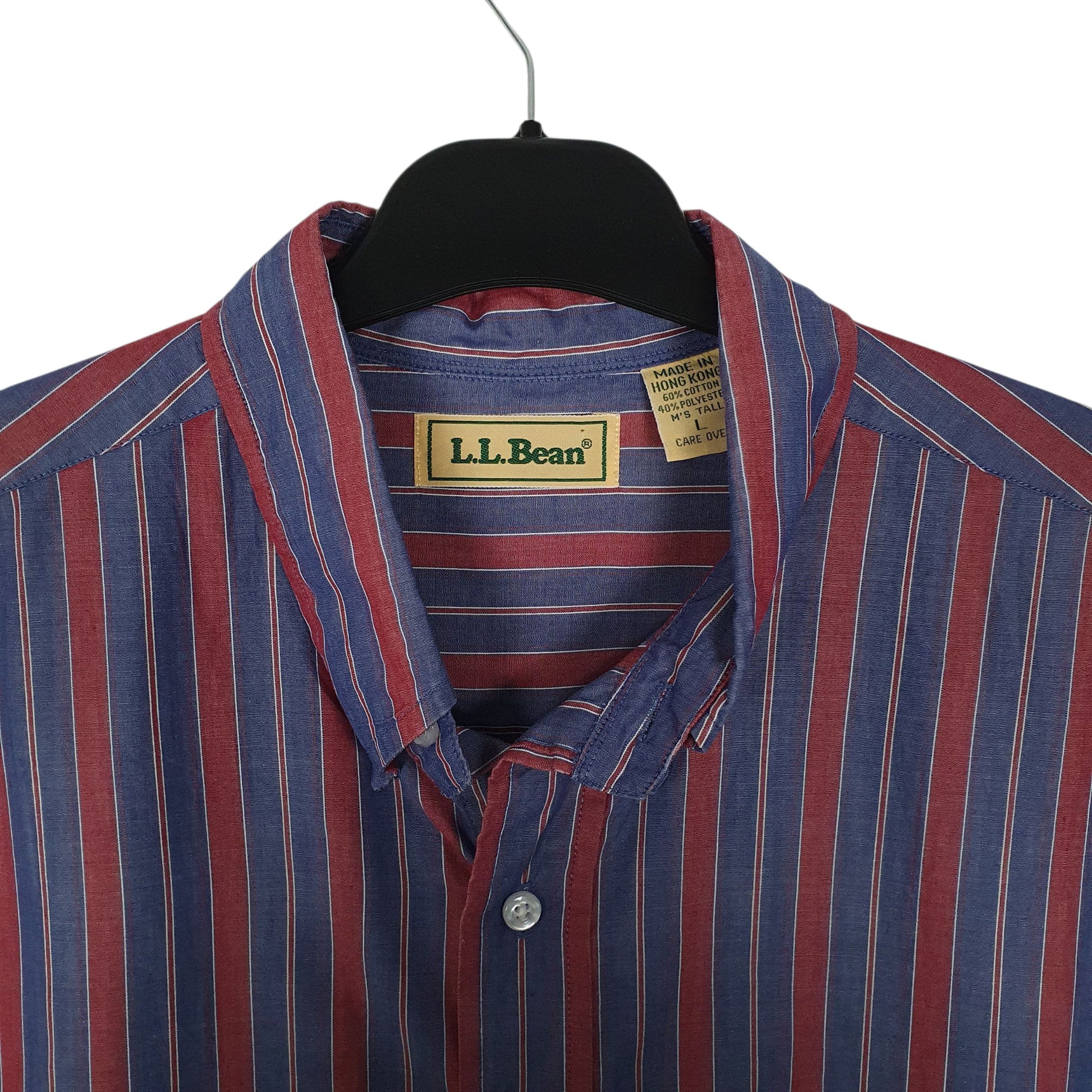 Mens Burgundy L.L.Bean Vintage 1990s  Shirt