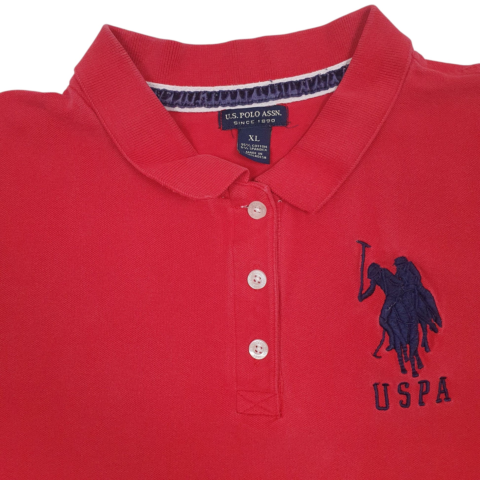 Womens Red US Polo Assn   Polo Shirt