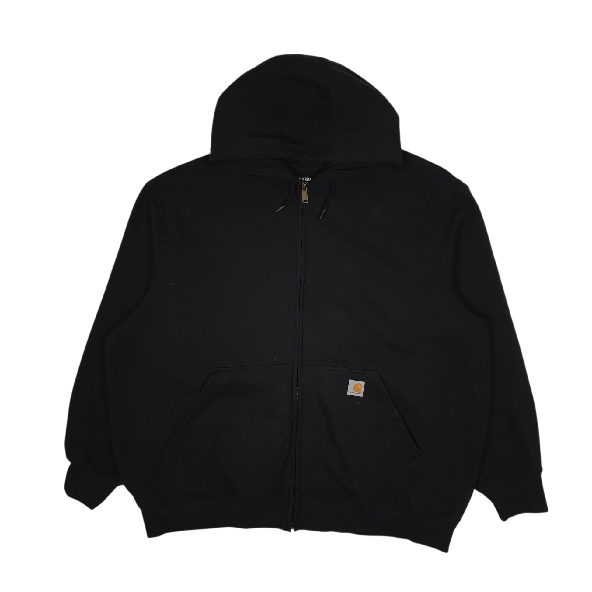 Mens Black Carhartt Hoodie Full Zip Jumper