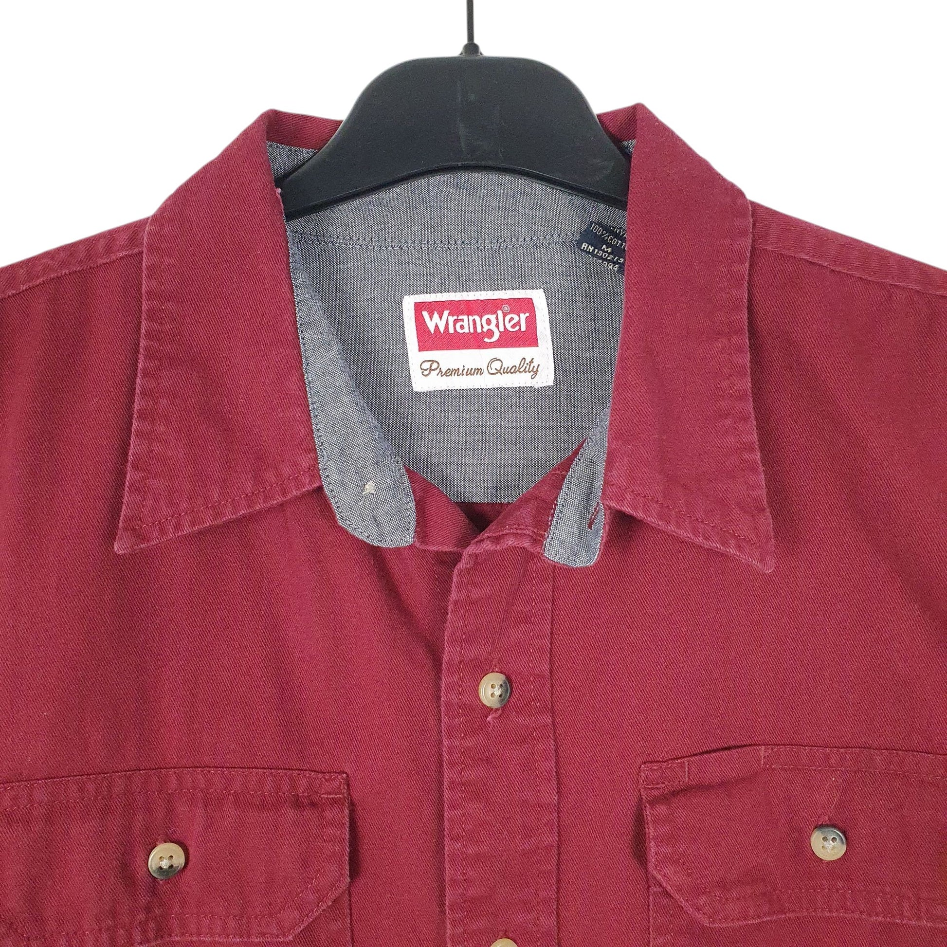 Mens Burgundy Wrangler   Shirt