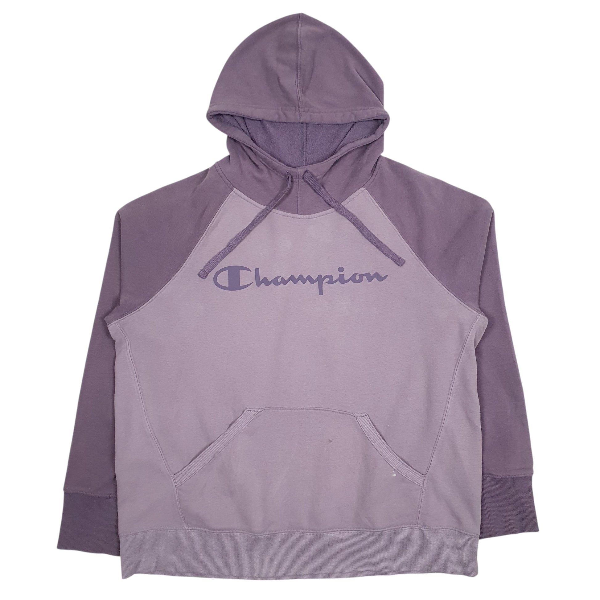 Mens Purple Champion Spellout Hoodie Jumper