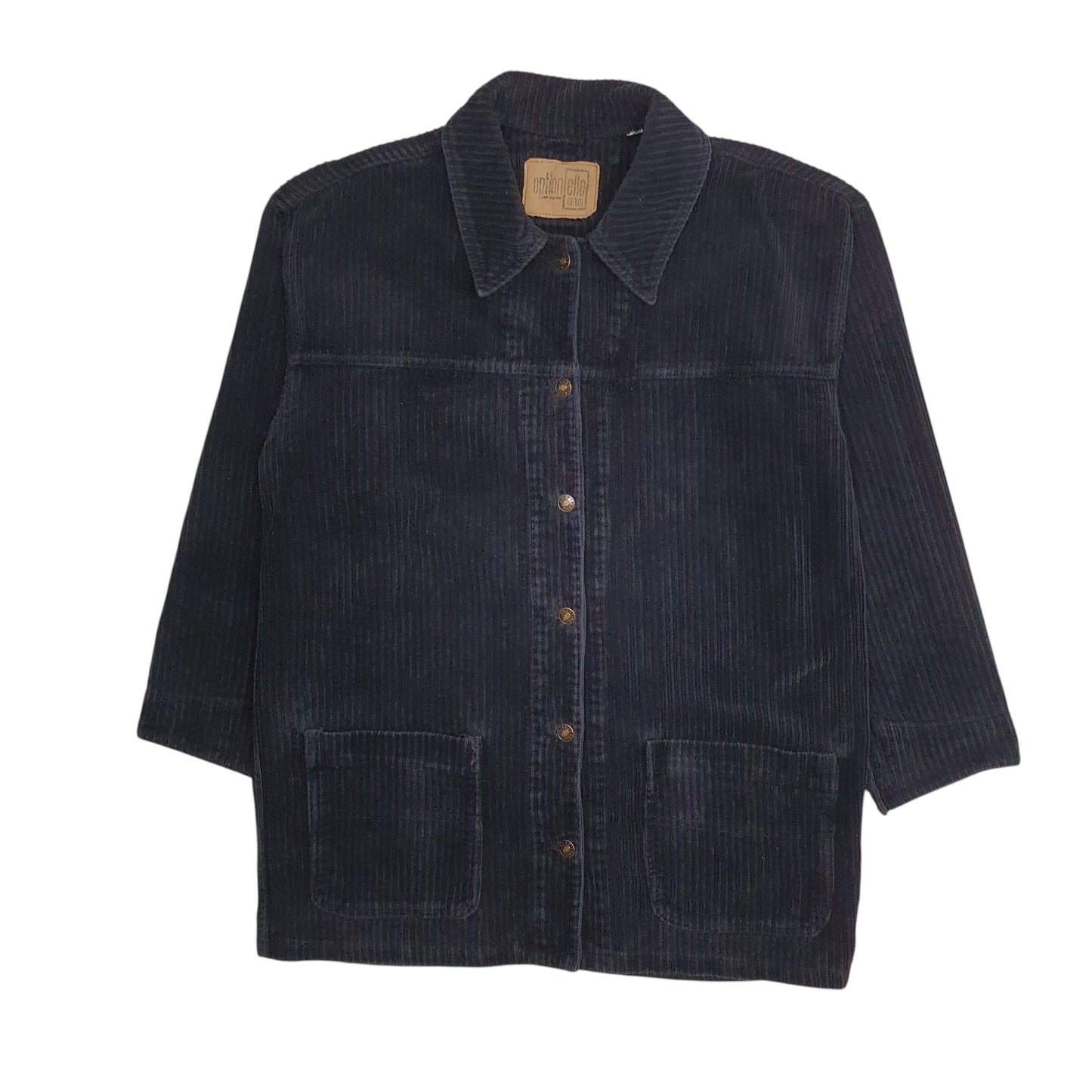 Womens Black Optionelle Corduroy  Coat