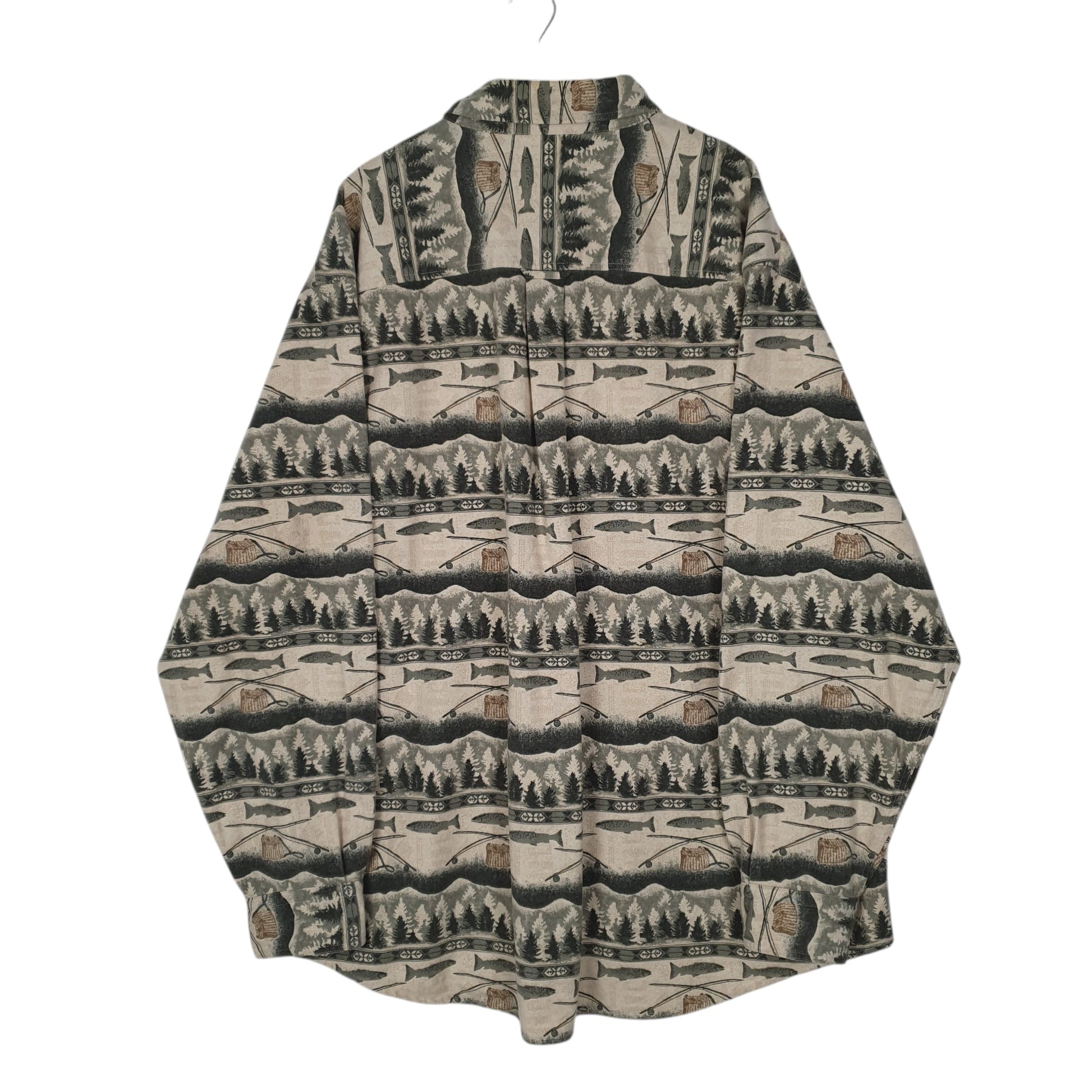 Mens Green Woolrich Wildlife Nature  Shirt