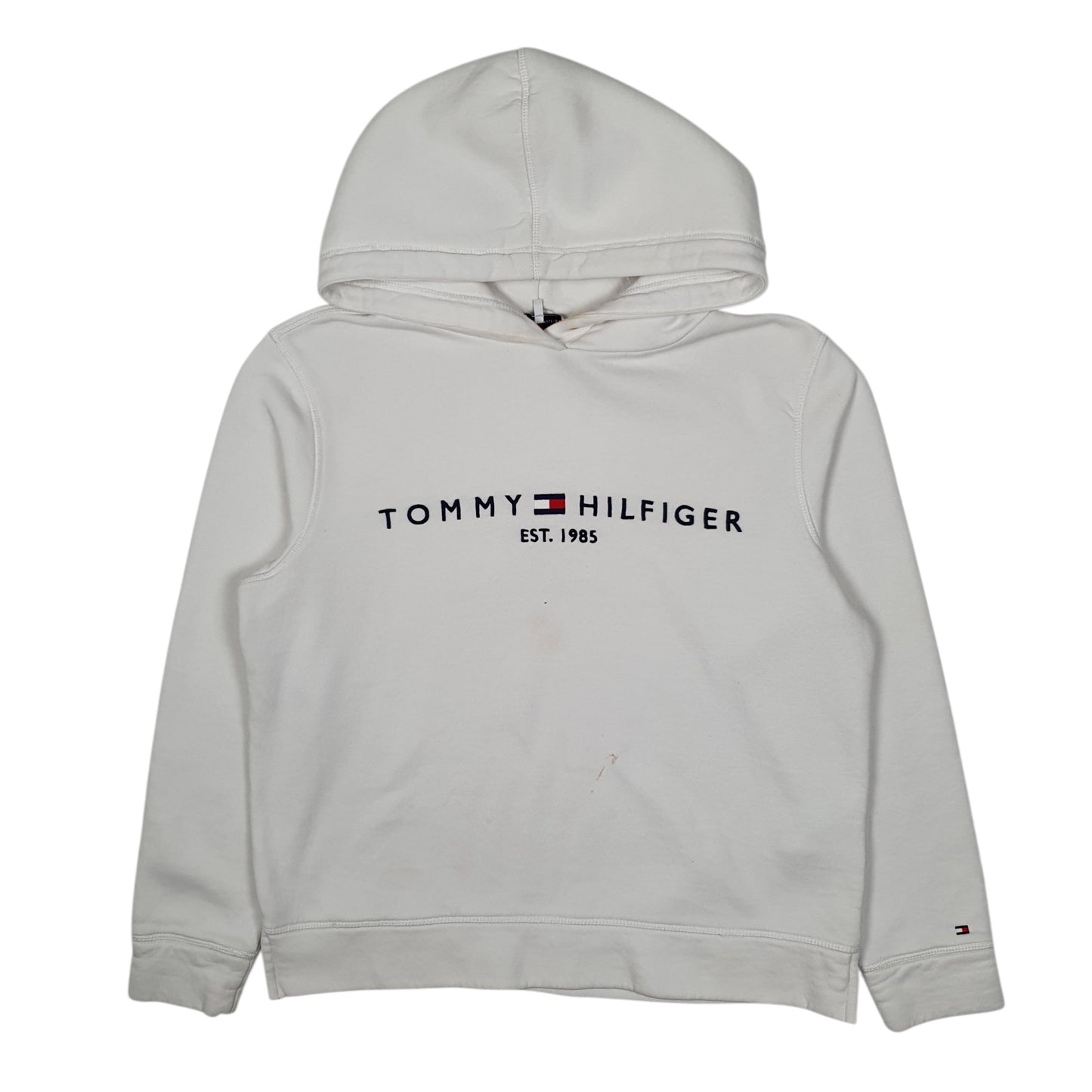 Womens White Tommy Hilfiger Baggy Hoodie Jumper