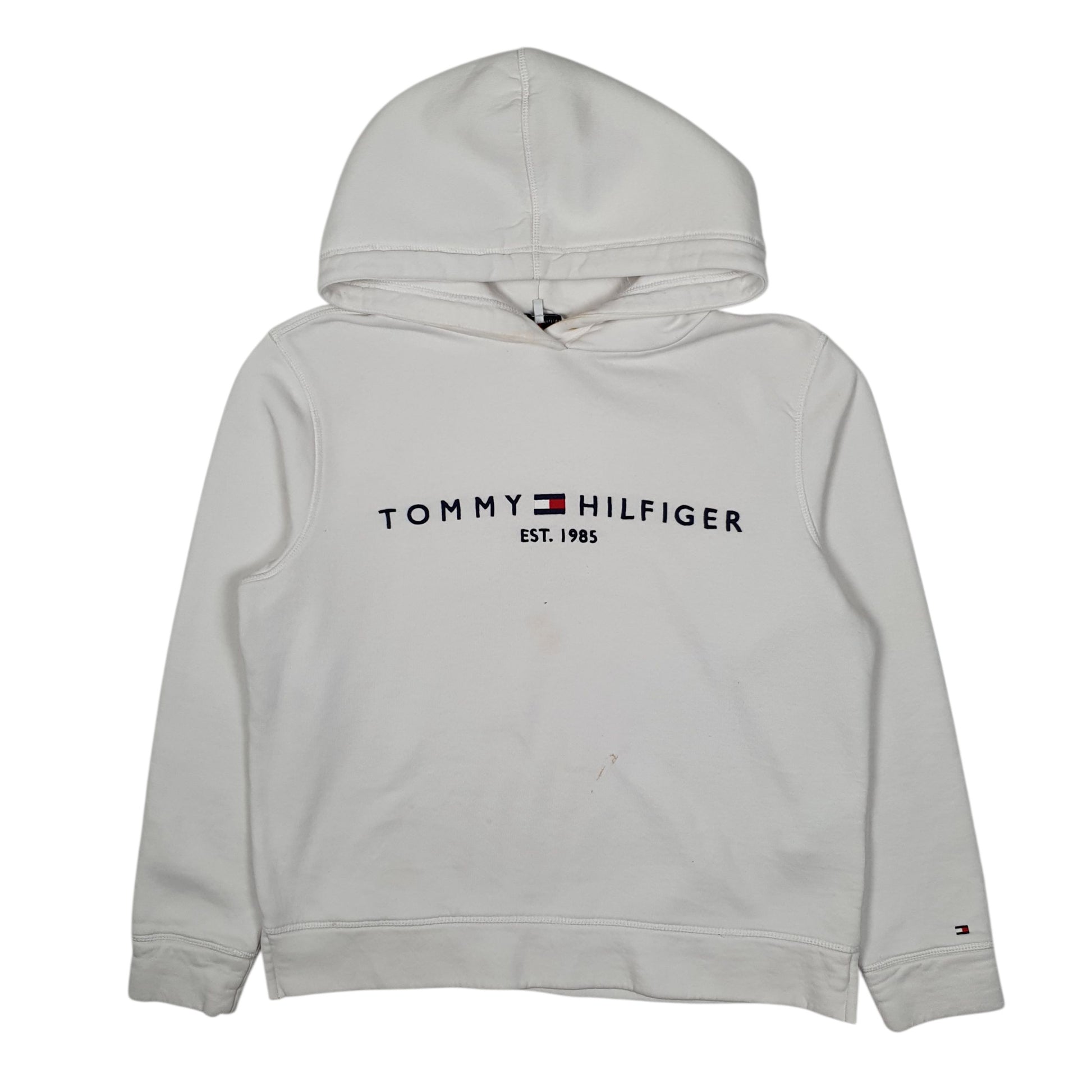 Womens White Tommy Hilfiger Baggy Hoodie Jumper