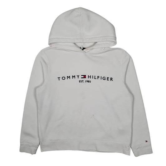 Womens White Tommy Hilfiger Baggy Hoodie Jumper