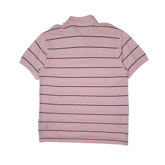 Mens Pink Tommy Hilfiger  Hoodie Polo Shirt