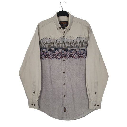 Mens Grey Woolrich  Long Sleeve Shirt