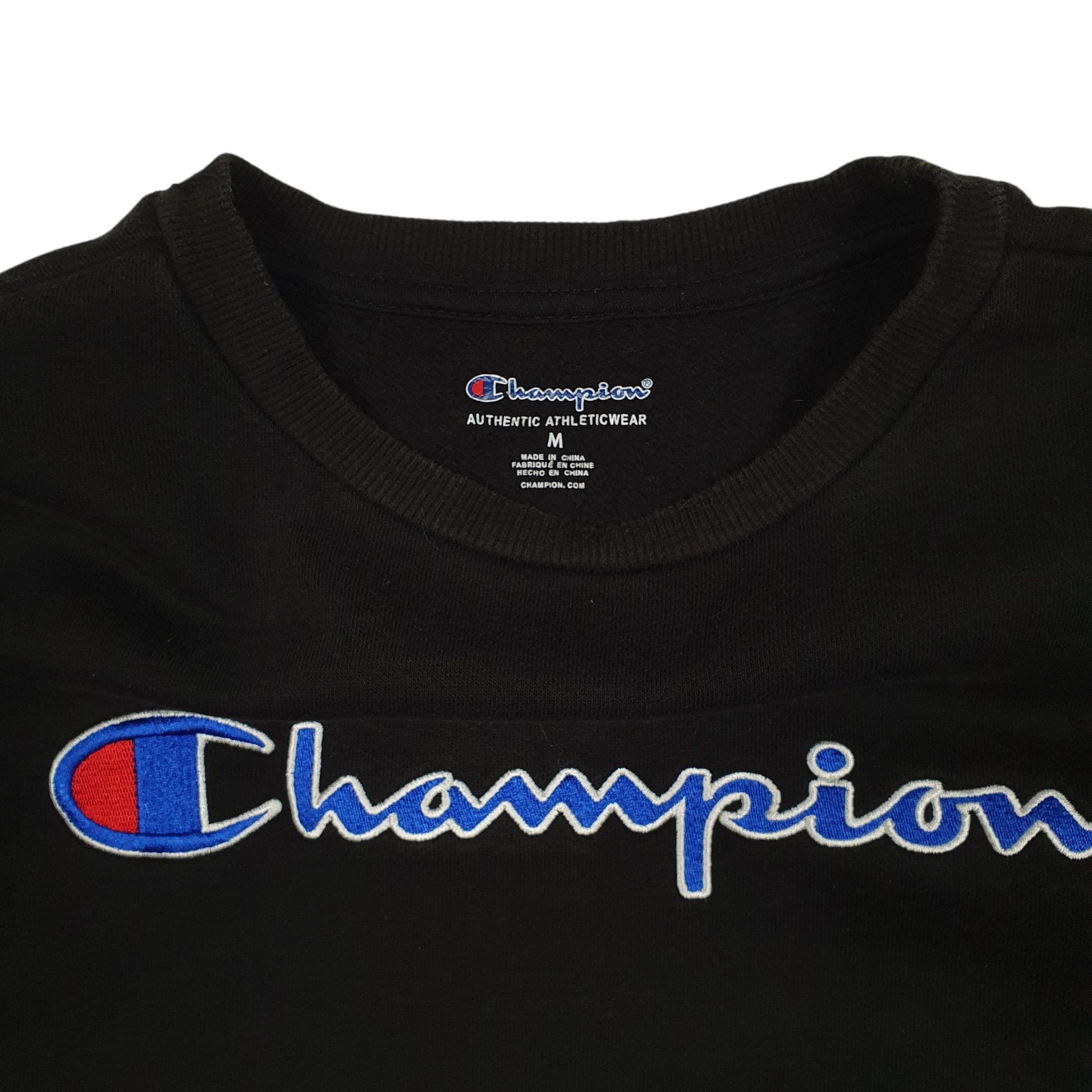 Womens Black Champion  Crewneck Jumper
