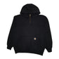 Mens Black Carhartt Quarter Zip Hoodie Jumper