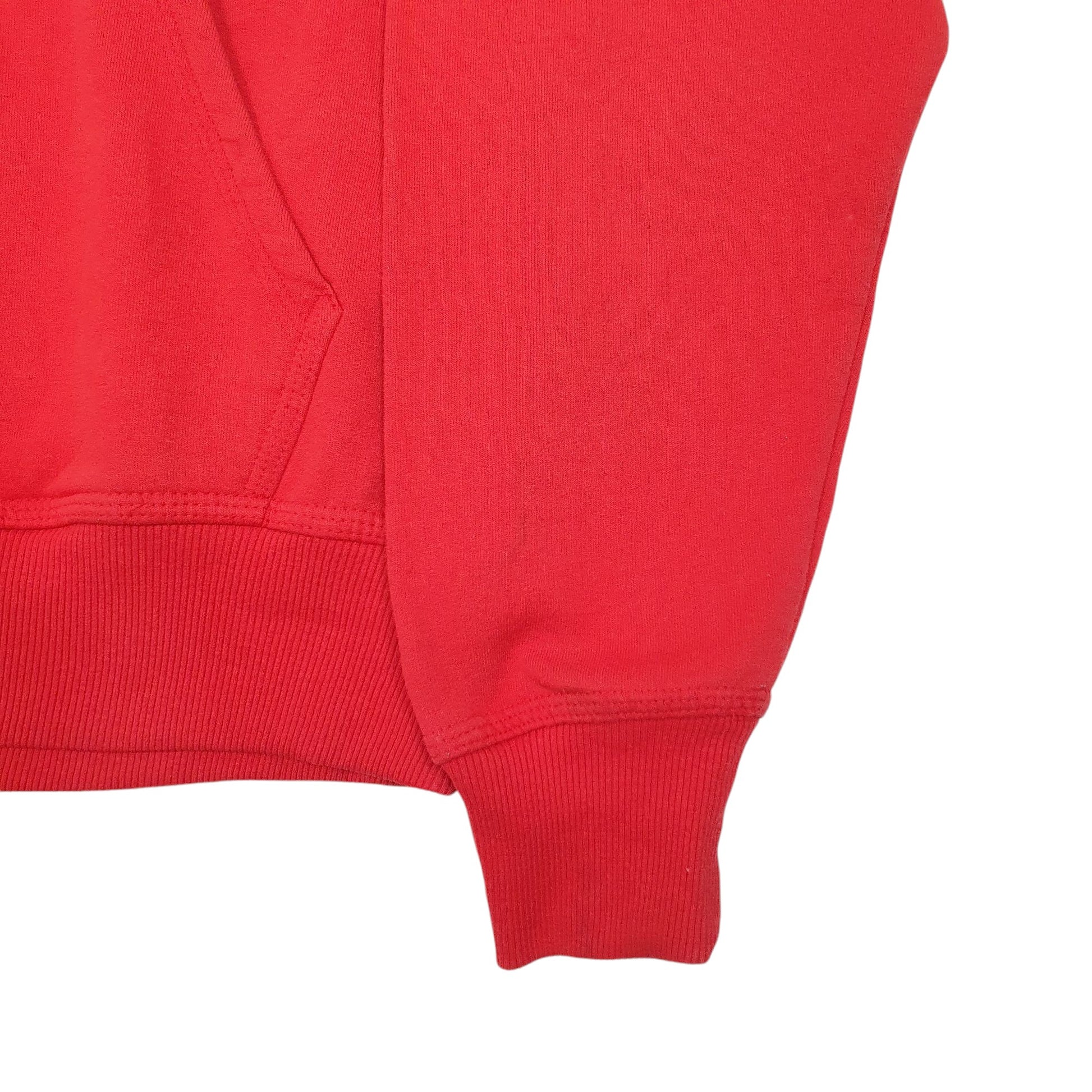 Mens Red Champion Spellout Hoodie Jumper