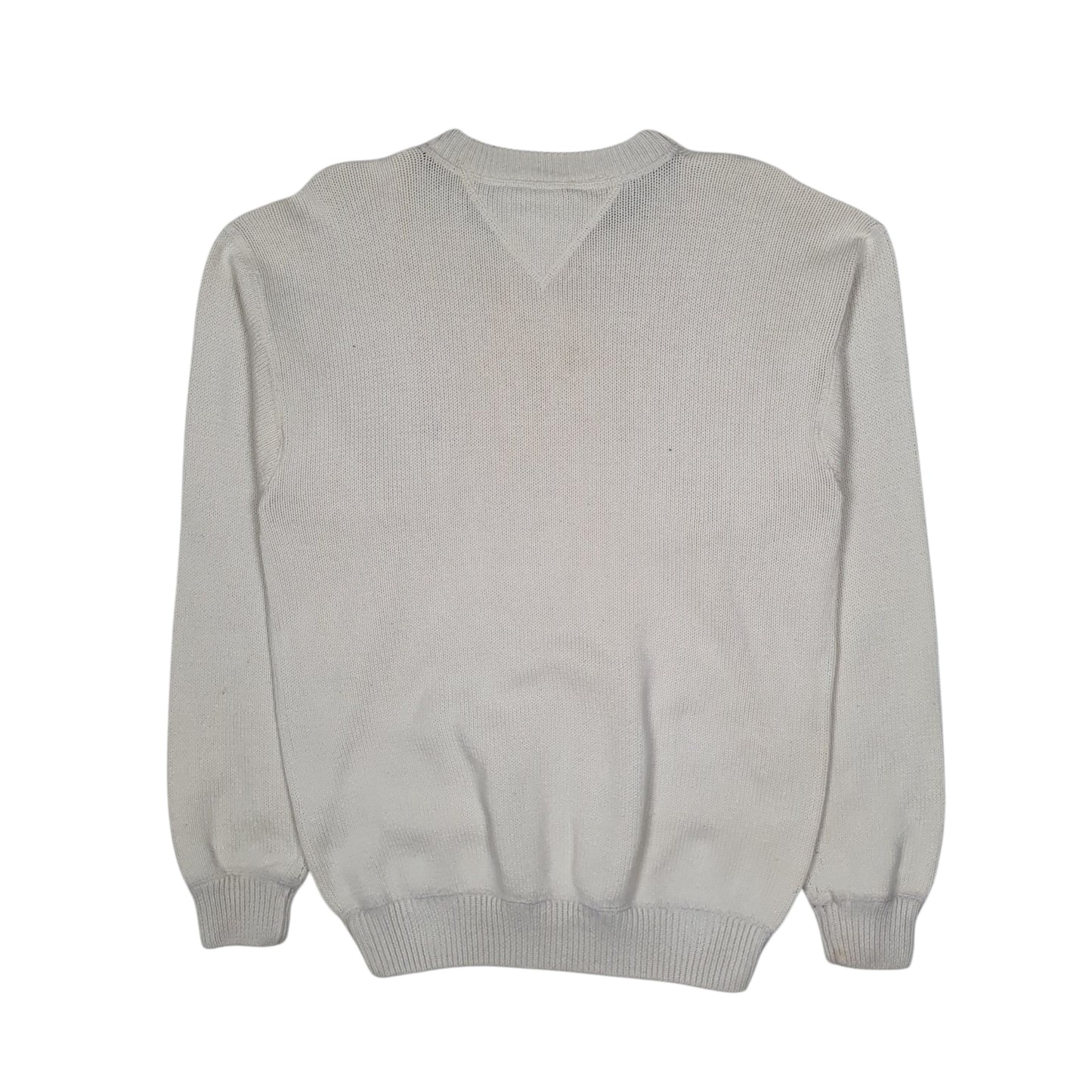 Mens Cream Tommy Hilfiger Heavy Knit Crewneck Jumper
